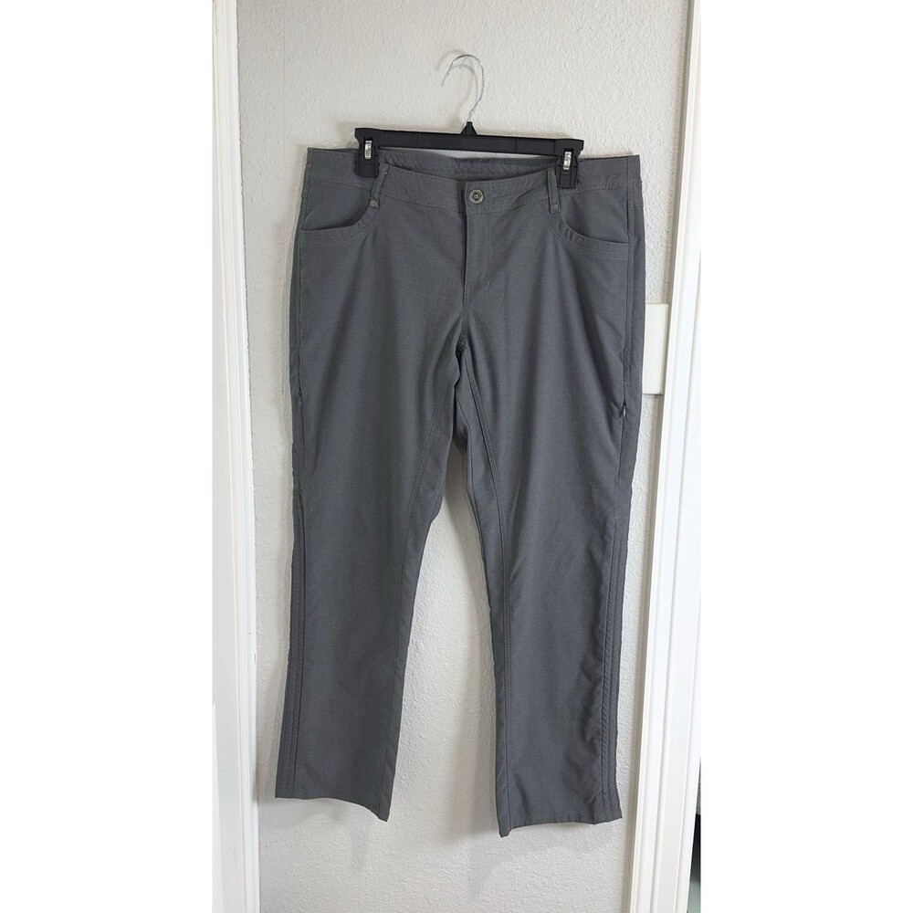 Kuhl Womens 14 Short Gray Hiking Pants Ruched Convertible Outdoor Trail Travel